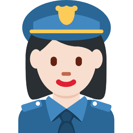 Woman Police Officer Light Skin Tone Emoji from Twemoji Set