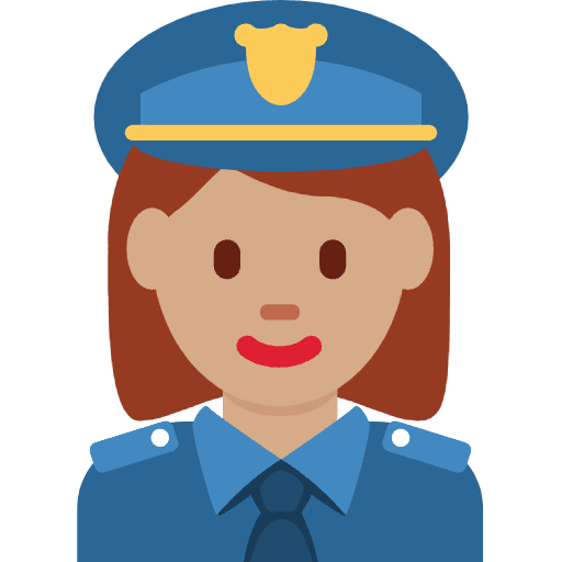 Woman Police Officer Medium Skin Tone Emoji from Twemoji Emoji Set