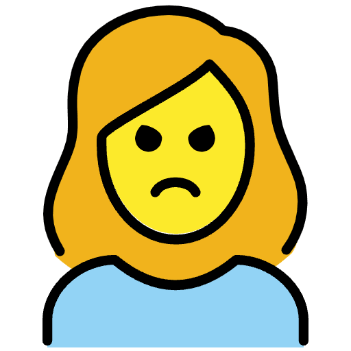 Woman Pouting Element from OpenMoji Emoji Set
