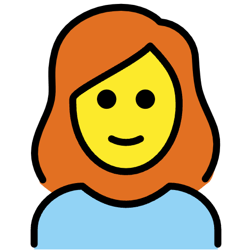Woman Red Hair Element from OpenMoji Emoji Set