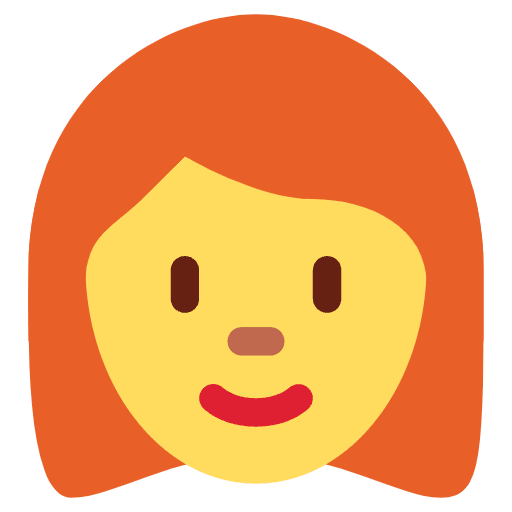 Woman Red Hair Element from Twemoji Emoji Set