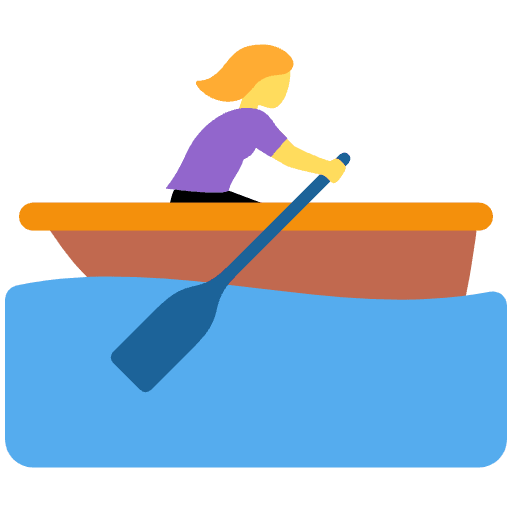 Woman Rowing Boat Emoji from Twemoji Emoji Set
