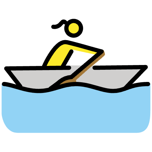 Woman Rowing Boat Emoji from OpenMoji Emoji Set