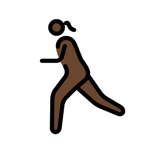 Woman Running Dark Skin Tone Element from OpenMoji Emoji Set
