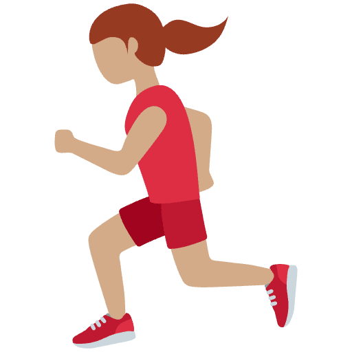 Woman Running Medium Skin Tone Emoji from Twemoji Emoji Set