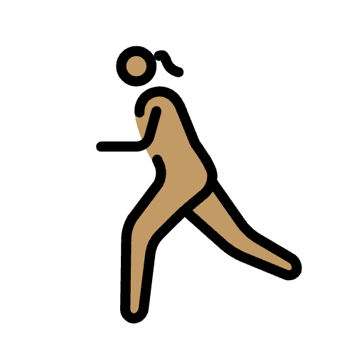 Woman Running Medium Skin Tone Element from OpenMoji Emoji Set