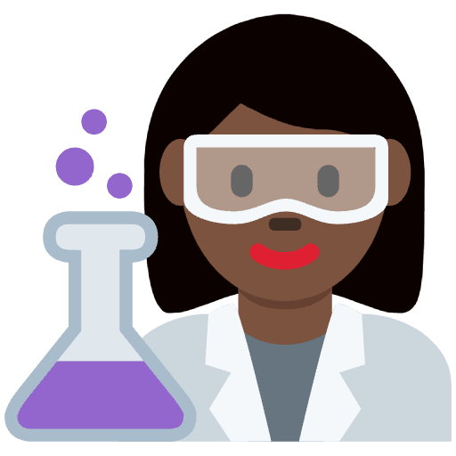 Woman Scientist Dark Skin Tone Emoji from Twemoji Emoji Set