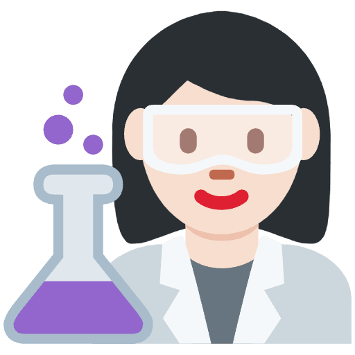 Woman Scientist Light Skin Tone Element from Twemoji Emoji Set