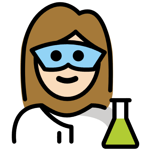 Woman Scientist Light Skin Tone Element from OpenMoji Emoji Set