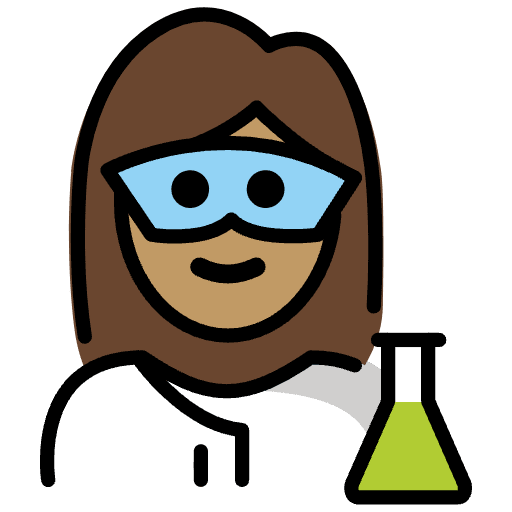 Woman Scientist Medium Skin Tone Emoji from OpenMoji Set
