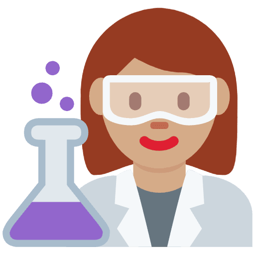 Woman Scientist Medium Skin Tone Emoji from Twemoji Set