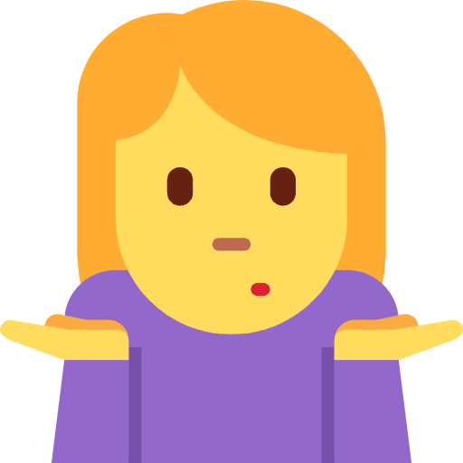 Woman Shrugging Element from Twemoji Emoji Set