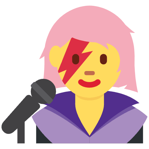 Woman Singer Emoji from Twemoji Set