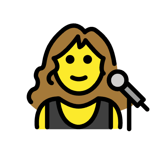 Woman Singer Emoji from OpenMoji Set