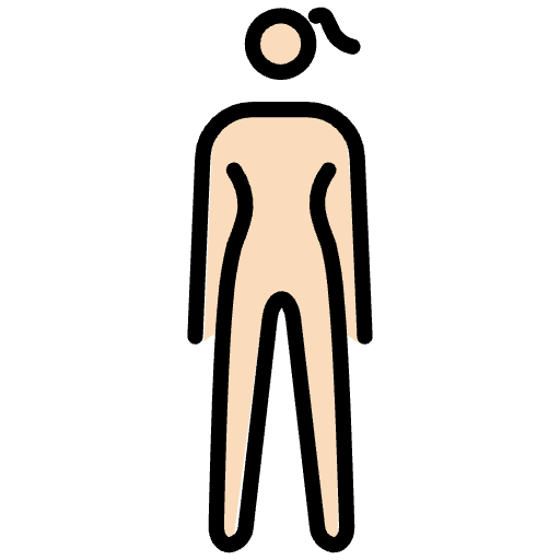 Woman Standing Light Skin Tone Emoji from OpenMoji Emoji Set