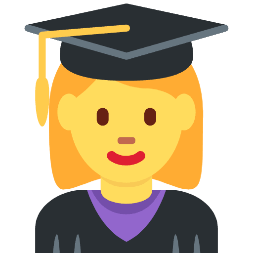 Woman Student Emoji from Twemoji Emoji Set