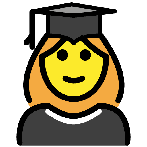 Woman Student Emoji from OpenMoji Emoji Set