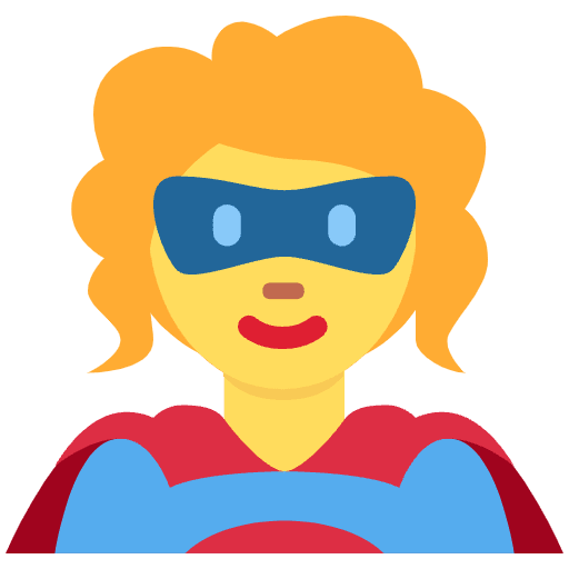 Woman Superhero Emoji from Twemoji Set