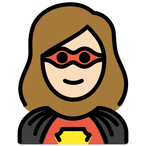 Woman Superhero Light Skin Tone Emoji from OpenMoji Set