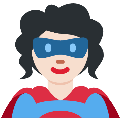 Woman Superhero Light Skin Tone Element from Twemoji Emoji Set