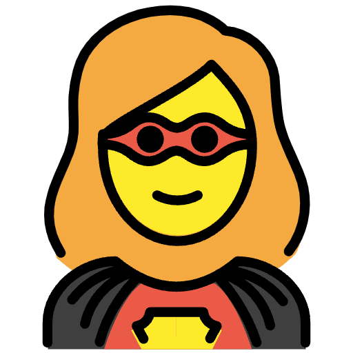 Woman Superhero Emoji from OpenMoji Set