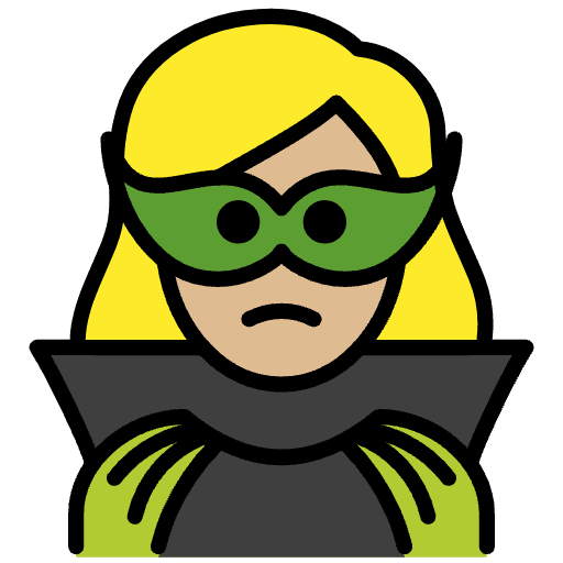 Woman Supervillain Medium Light Skin Tone Element from OpenMoji Emoji Set