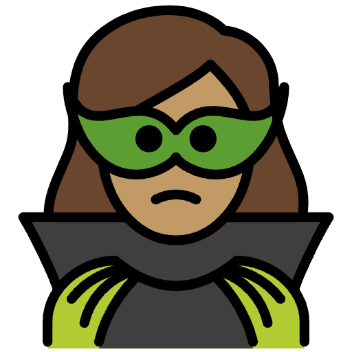 Woman Supervillain Medium Skin Tone Element from OpenMoji Emoji Set