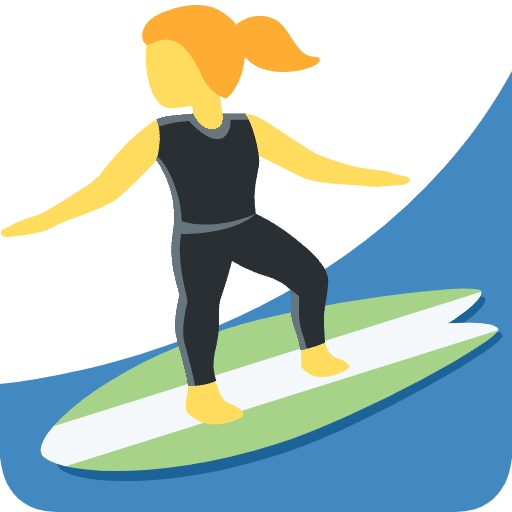 Woman Surfing Emoji from Twemoji Set