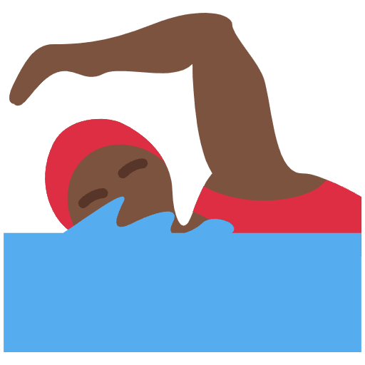 Woman Swimming Dark Skin Tone Element from Twemoji Emoji Set