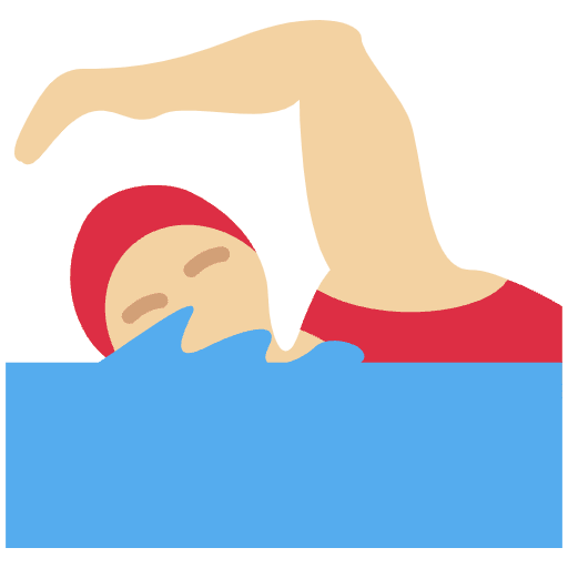 Woman Swimming Medium Light Skin Tone Element from Twemoji Emoji Set