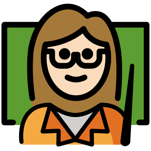 Woman Teacher Light Skin Tone Emoji from OpenMoji Set