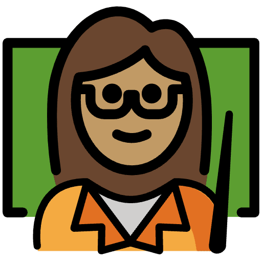 Woman Teacher Medium Skin Tone Element from OpenMoji Emoji Set