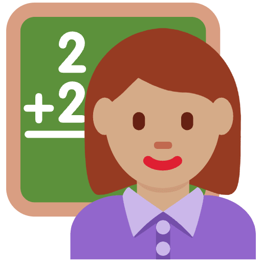 Woman Teacher Medium Skin Tone Element from Twemoji Emoji Set