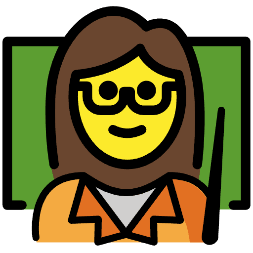 Woman Teacher Emoji from OpenMoji Set
