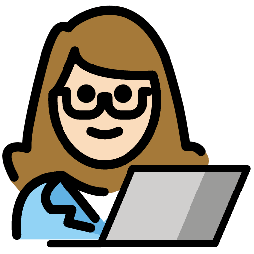 Woman Technologist Light Skin Tone Emoji from OpenMoji Set