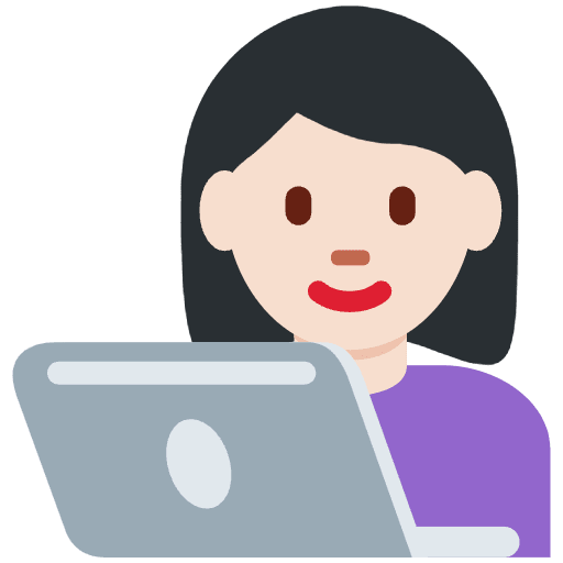 Woman Technologist Light Skin Tone Emoji from Twemoji Set