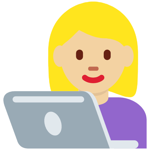 Woman Technologist Medium Light Skin Tone Emoji from Twemoji Emoji Set