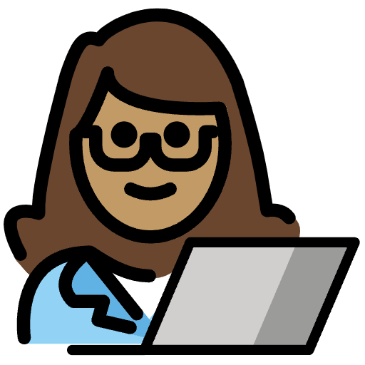 Woman Technologist Medium Skin Tone Emoji from OpenMoji Set