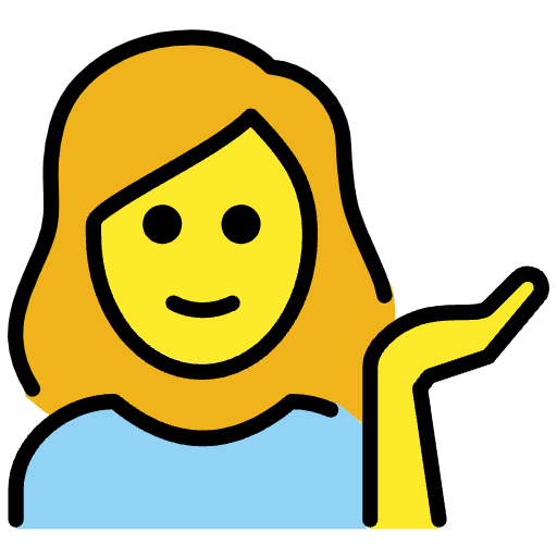 Woman Tipping Hand Emoji from OpenMoji Emoji Set