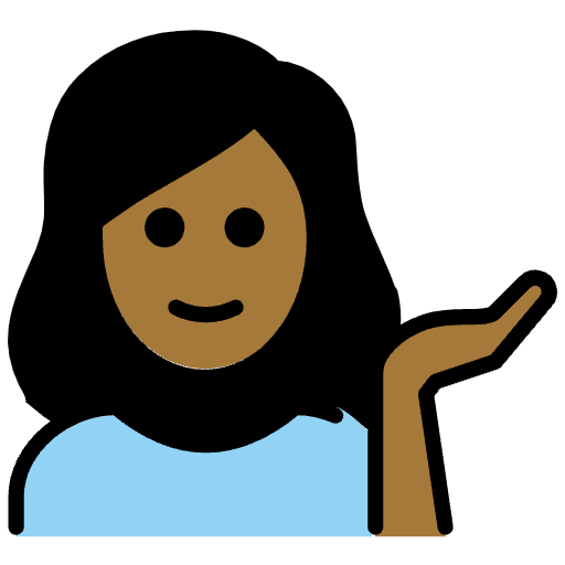 Woman Tipping Hand Medium Dark Skin Tone Emoji from OpenMoji Emoji Set