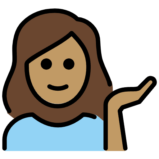 Woman Tipping Hand Medium Skin Tone Emoji from OpenMoji Emoji Set