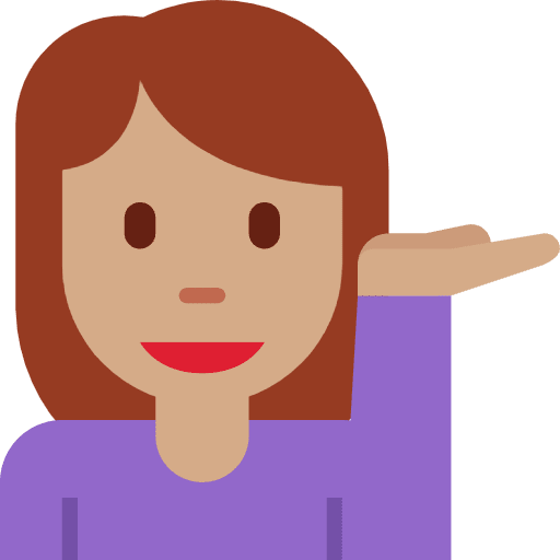 Woman Tipping Hand Medium Skin Tone Emoji from Twemoji Set