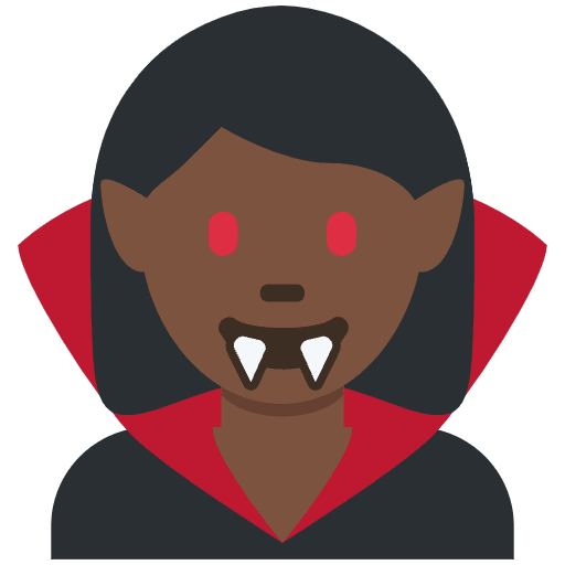 Woman Vampire Dark Skin Tone Emoji from Twemoji Emoji Set