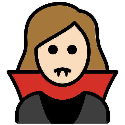 Woman Vampire Light Skin Tone Emoji from OpenMoji Emoji Set