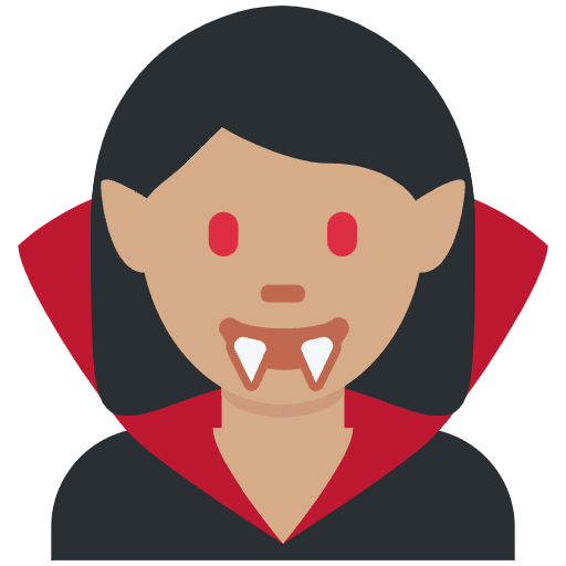 Woman Vampire Medium Skin Tone Element from Twemoji Emoji Set