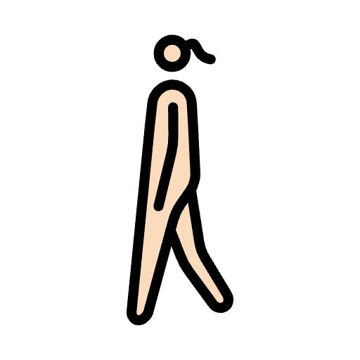 Woman Walking Light Skin Tone Emoji from OpenMoji Emoji Set