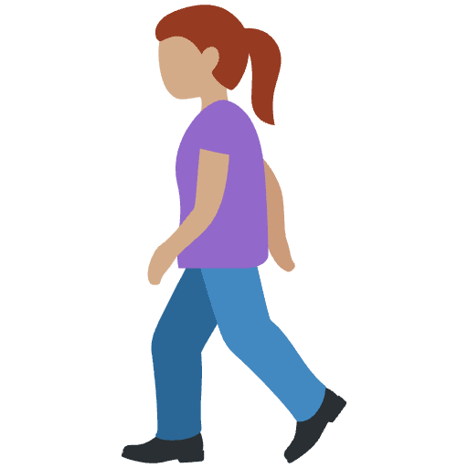Woman Walking Medium Skin Tone Emoji from Twemoji Emoji Set