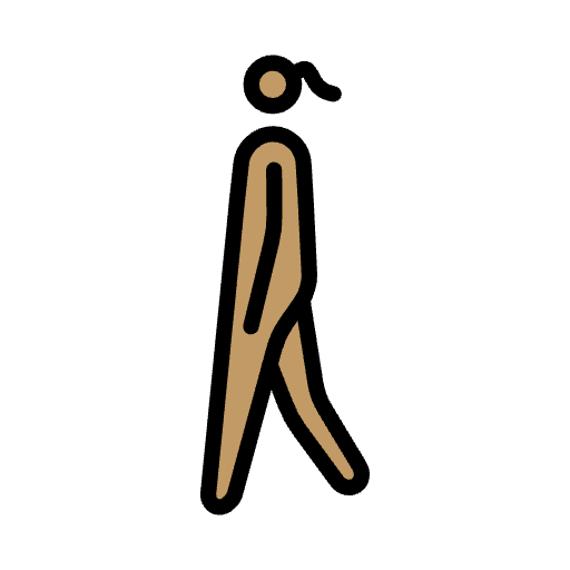 Woman Walking Medium Skin Tone Element from OpenMoji Emoji Set