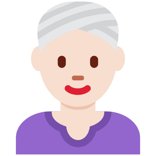 Woman Wearing Turban Light Skin Tone Emoji from Twemoji Emoji Set