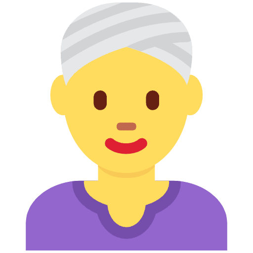 Woman Wearing Turban Element from Twemoji Emoji Set